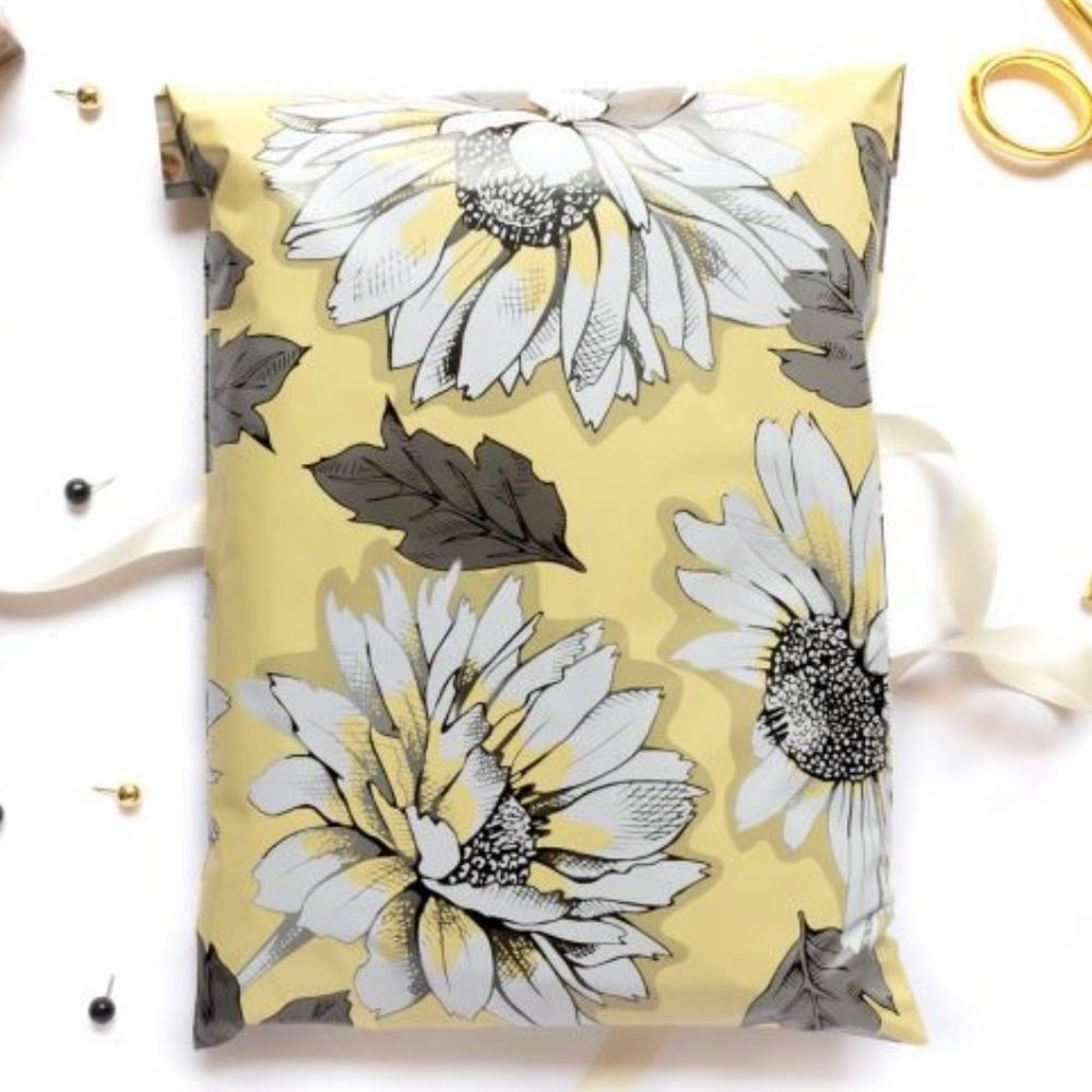 20 10x13 sunflower design polymailer